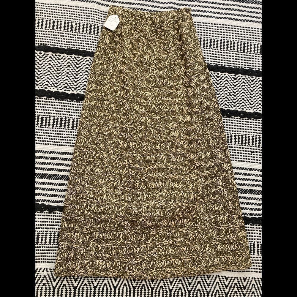 60’s Vintage green maxi skirt XS